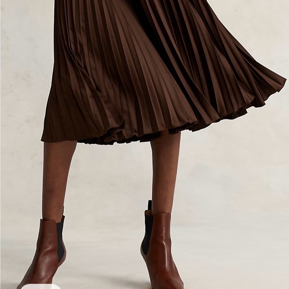 NWT Ralph Lauren Pleated Midi Skirt - Picture 5 of 11